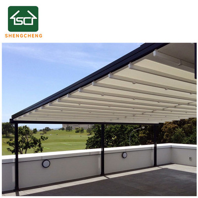 Outdoor Waterproof PVC Retractable Roof Pergola Folding Roof Awning