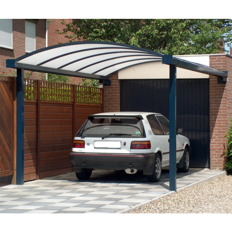 Aluminum pergola car parking shelter with polycarbonate roof for simple or double garages