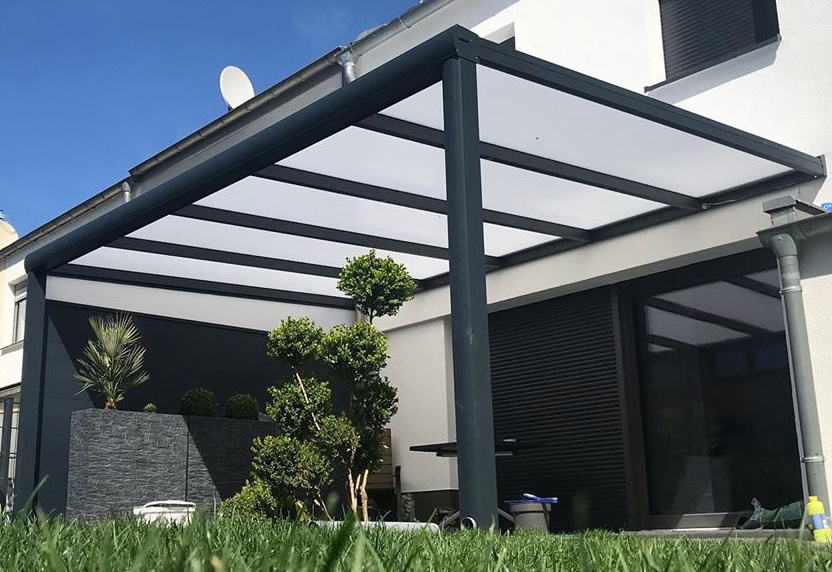 Aluminum louvered roof pergola kits/ glass pergola roof for veranda patio