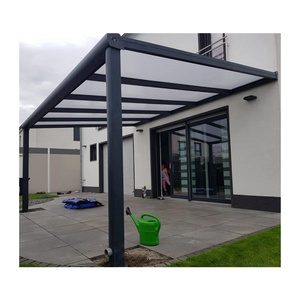 Outdoor gazebo modern aluminium glass roof bioclimatic pergola for sunshade