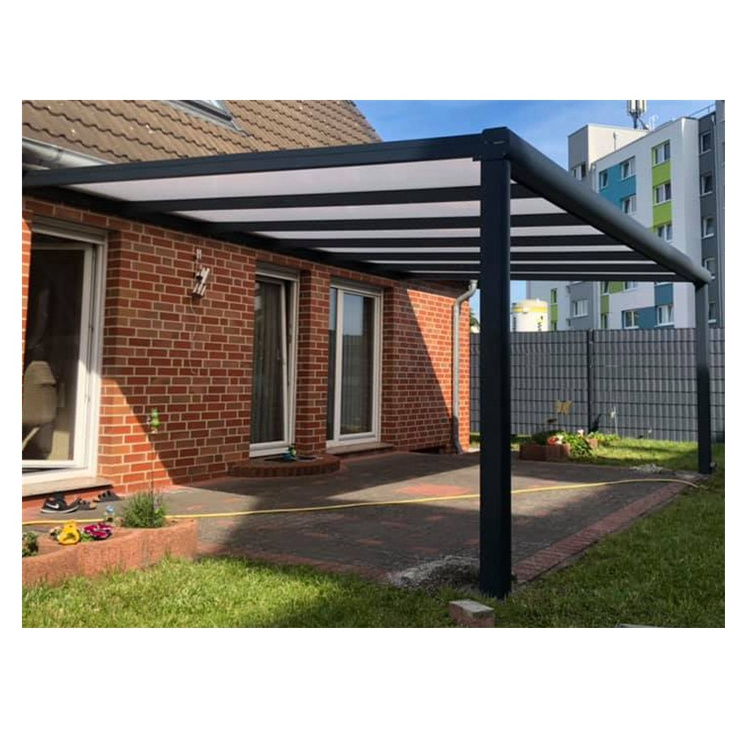 Aluminum Pergola with polycarbonate roof/ Waterproof Gazebo Pergola 5x4/ Bioclimatic Pergola roof system