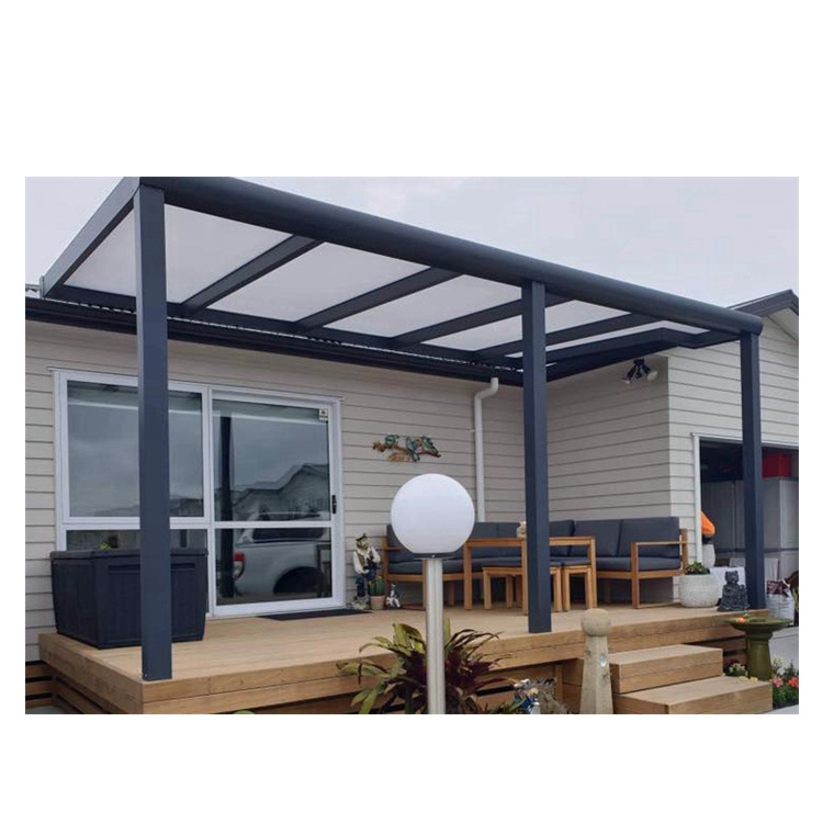 Aluminum Pergola with polycarbonate roof/ Waterproof Gazebo Pergola 5x4/ Bioclimatic Pergola roof system