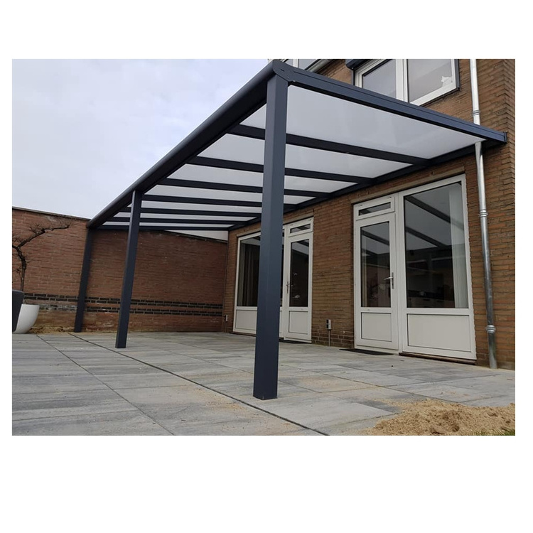 Aluminum Pergola with polycarbonate roof/ Waterproof Gazebo Pergola 5x4/ Bioclimatic Pergola roof system