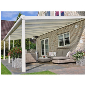 Aluminum Pergola with polycarbonate roof/ Waterproof Gazebo Pergola 5x4/ Bioclimatic Pergola roof system