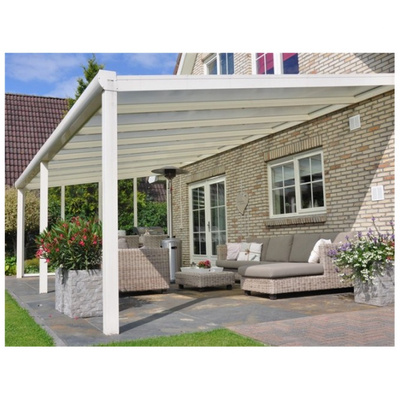 Aluminum Pergola with polycarbonate roof/ Waterproof Gazebo Pergola 5x4/ Bioclimatic Pergola roof system