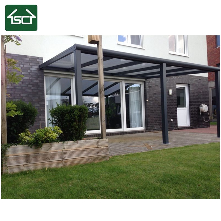 Wholesale price outdoor wall mounted gazebo/ aluminum gazebo with polycarbonate roof