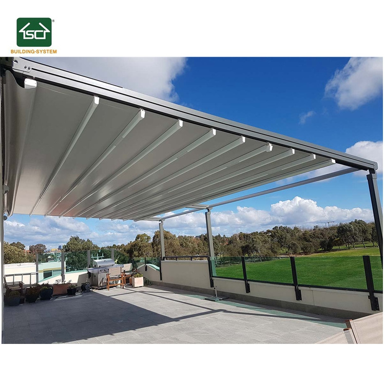 Modern Sunshade Retractable Roof system  Modern Folding Roof Canopy Sun Shades Retractable Roof For Patio Electric Retractable C