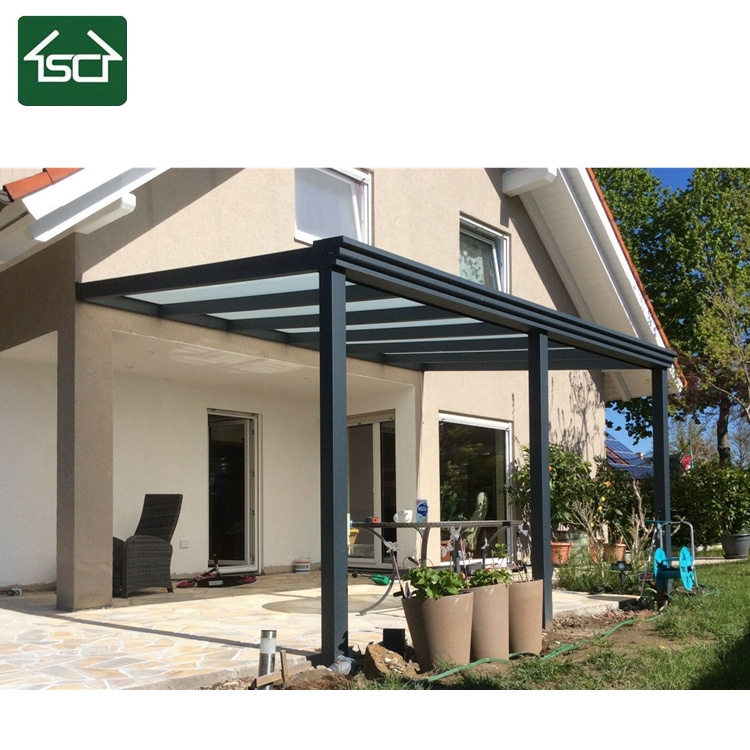 Classic patio aluminum gazebo with waterproof polycarbonate roof