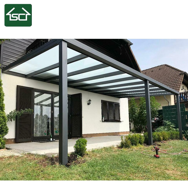 Classic patio aluminum gazebo with waterproof polycarbonate roof