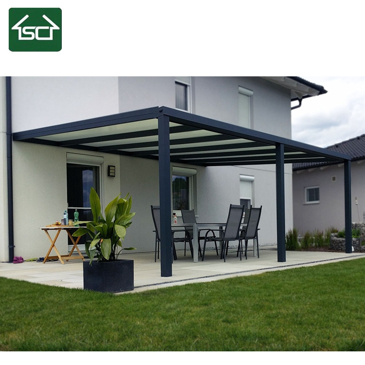 Classic patio aluminum gazebo with waterproof polycarbonate roof