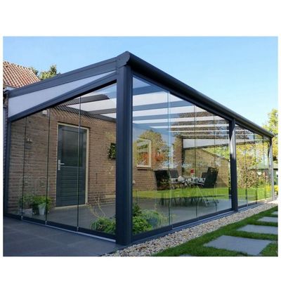 Conservatory sun room glass house free standing veranda sunroom house 4 season aluminium glass sunrooms for solarium