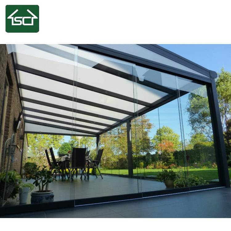 Hot sale All season Aluminum arches Veranda Patio Enclosure Sunroom Glass house terrasoverkapping