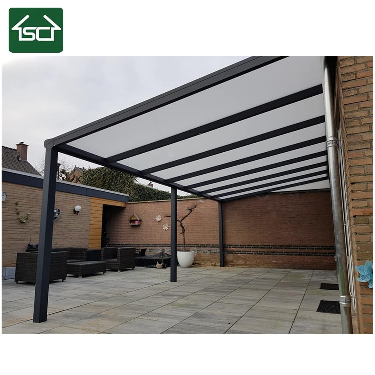 Aluminium polycarbonate Patio Poof Rain cover balcony Patio Canopy