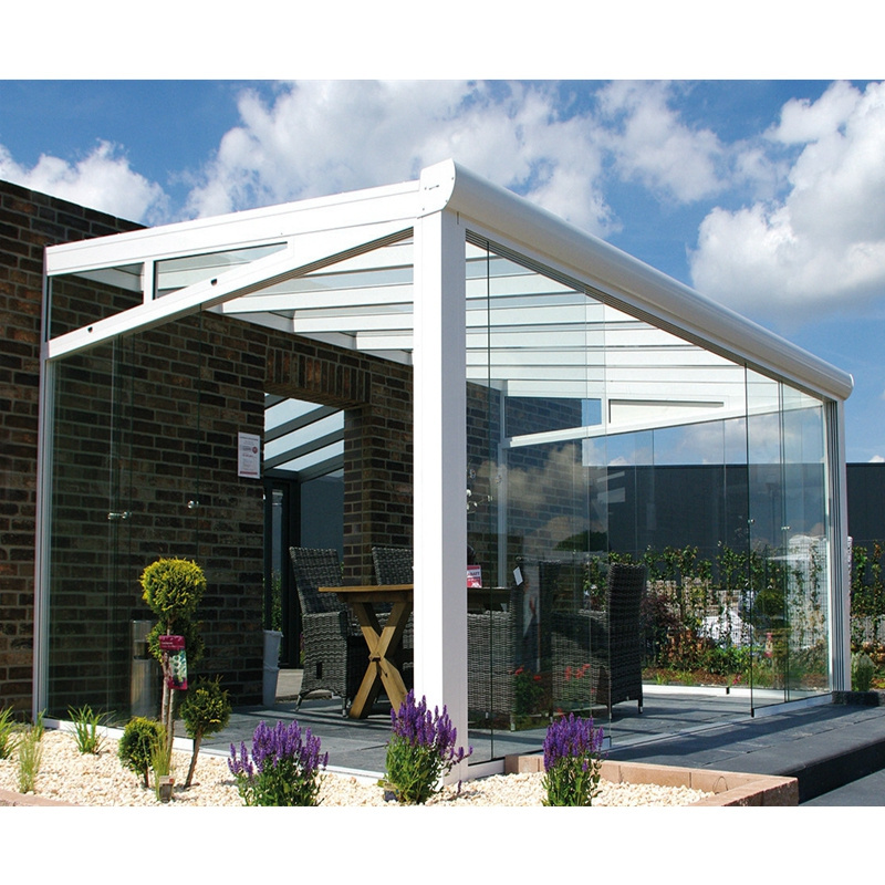 Prefabricated Veranda Sunroom House Conservatory 4 Season Sun Room Glass House Aluminium Glass Sunrooms For Solarium