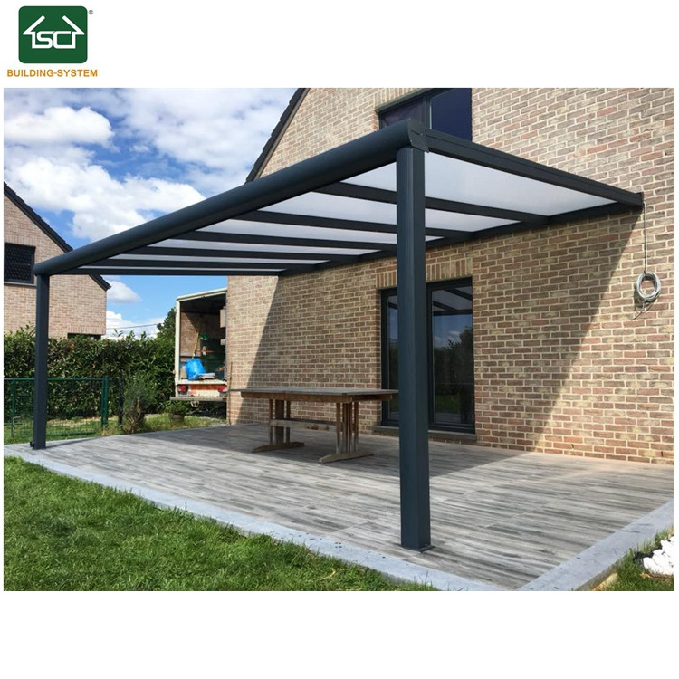 Garden Awnings Glass Patio Cover Balcony Sun Shade Roof Aluminum Outdoor Canopy