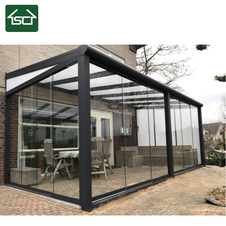 Hot sale All season Aluminum arches Veranda Patio Enclosure Sunroom Glass house terrasoverkapping