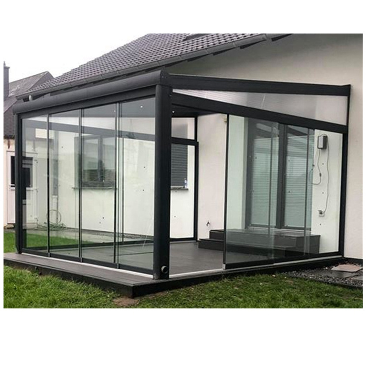 Europe Winter garden insulated glass conservatory four season solarium glass roof sunroom kit