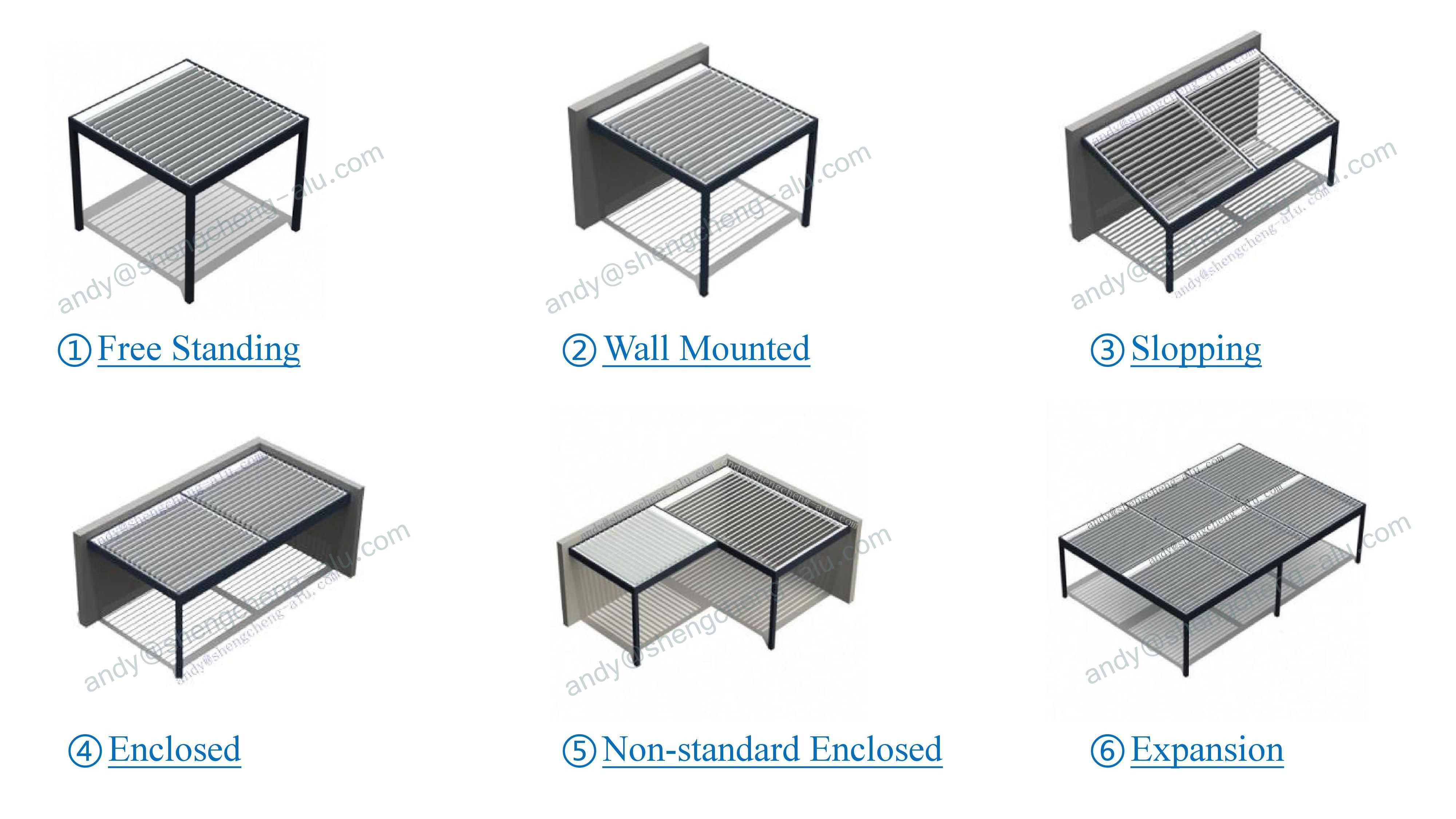 Motorized Louvered Retractable Roof Pergola Kits Bioclimatic Pergola Aluminium Outdoor  Electric Retractable Canopy