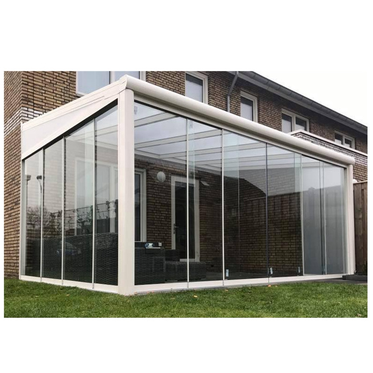 Europe Winter garden insulated glass conservatory four season solarium glass roof sunroom kit