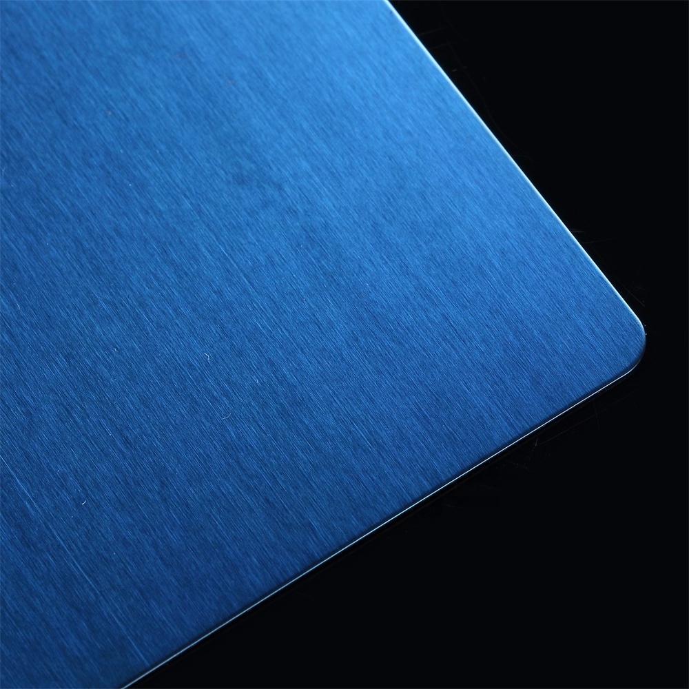 Hot-selling sapphire blue colored stainless steel sheets 316 hairline stainless steel for construction decoration