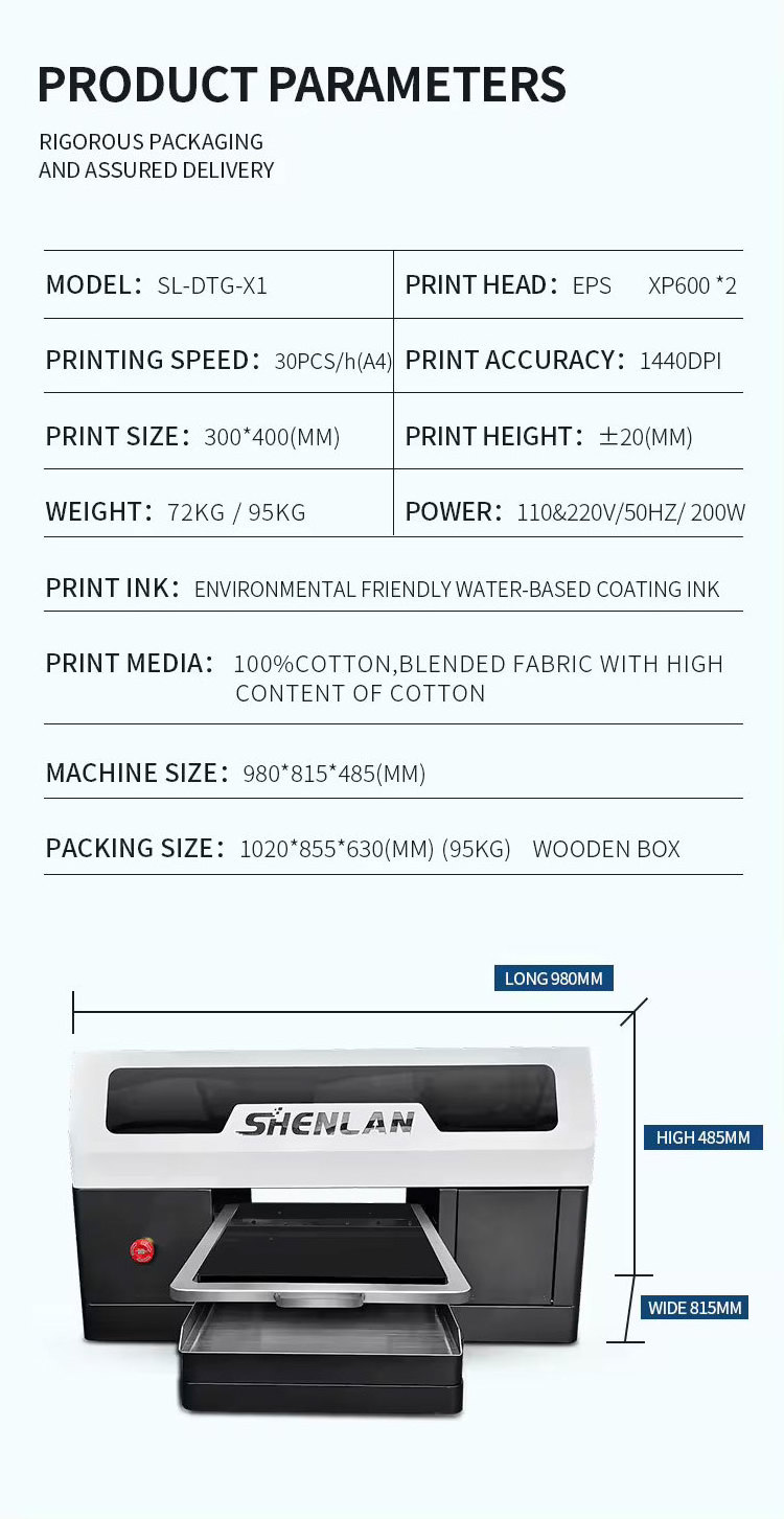 Factory Price Big Promotion Customized A3 t-shirt DTG printer Direct to Garment Printing Machine