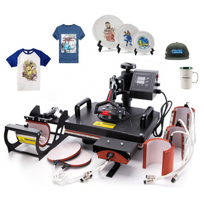 12 x 15 Sublimation Combo Transfer Printing 8 IN 1 multi-function Heat Press Machine 29x38 T-shirt Mug Hat Heat Press Machine