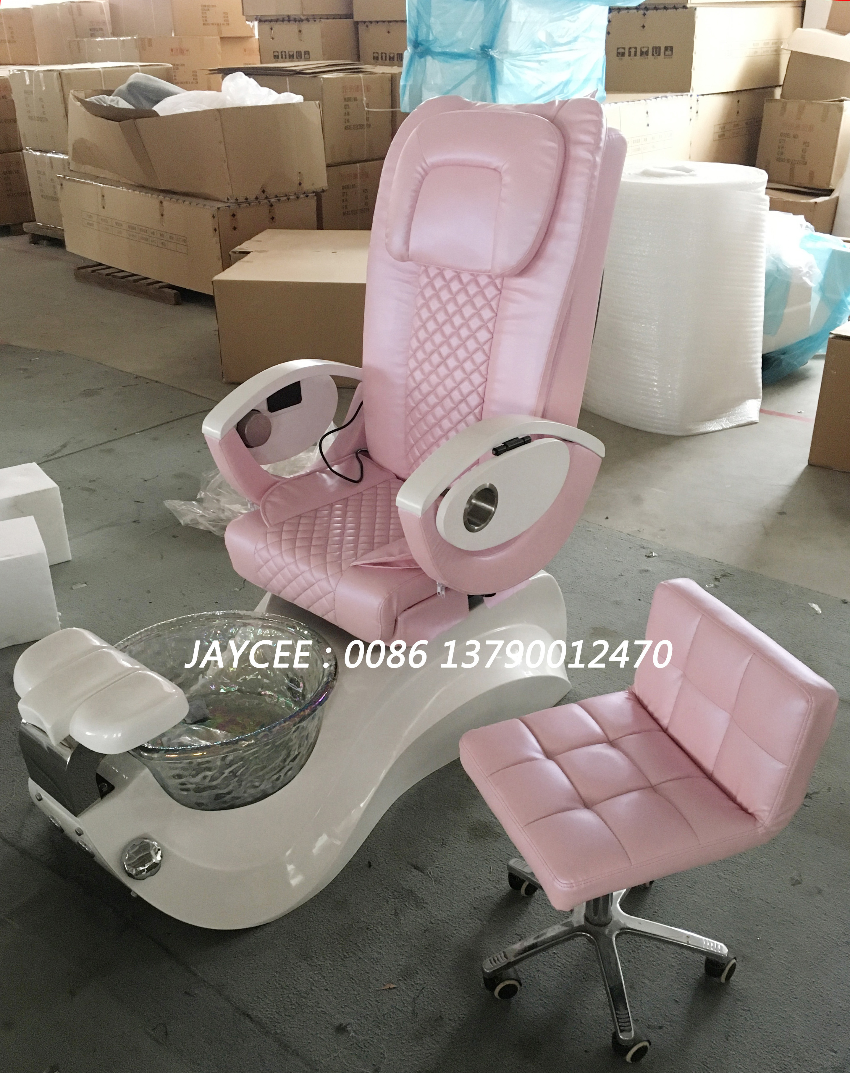 Fan optional white manicure table/beauty salon used manicure table/pedicure chair for sale