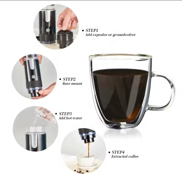 CM-T02 2024 Portable  Small  K Cup Coffee Machine Coffee Maker Drip Coffee 2 And 1  2IN1