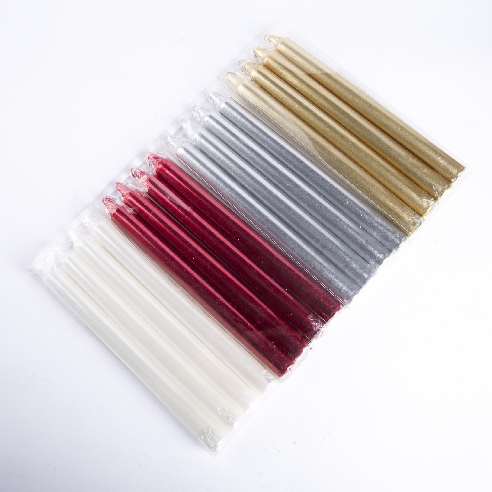 Hot Selling Color White Red Long Burning Unscented Stick Candle Long Taper Dinner Candle