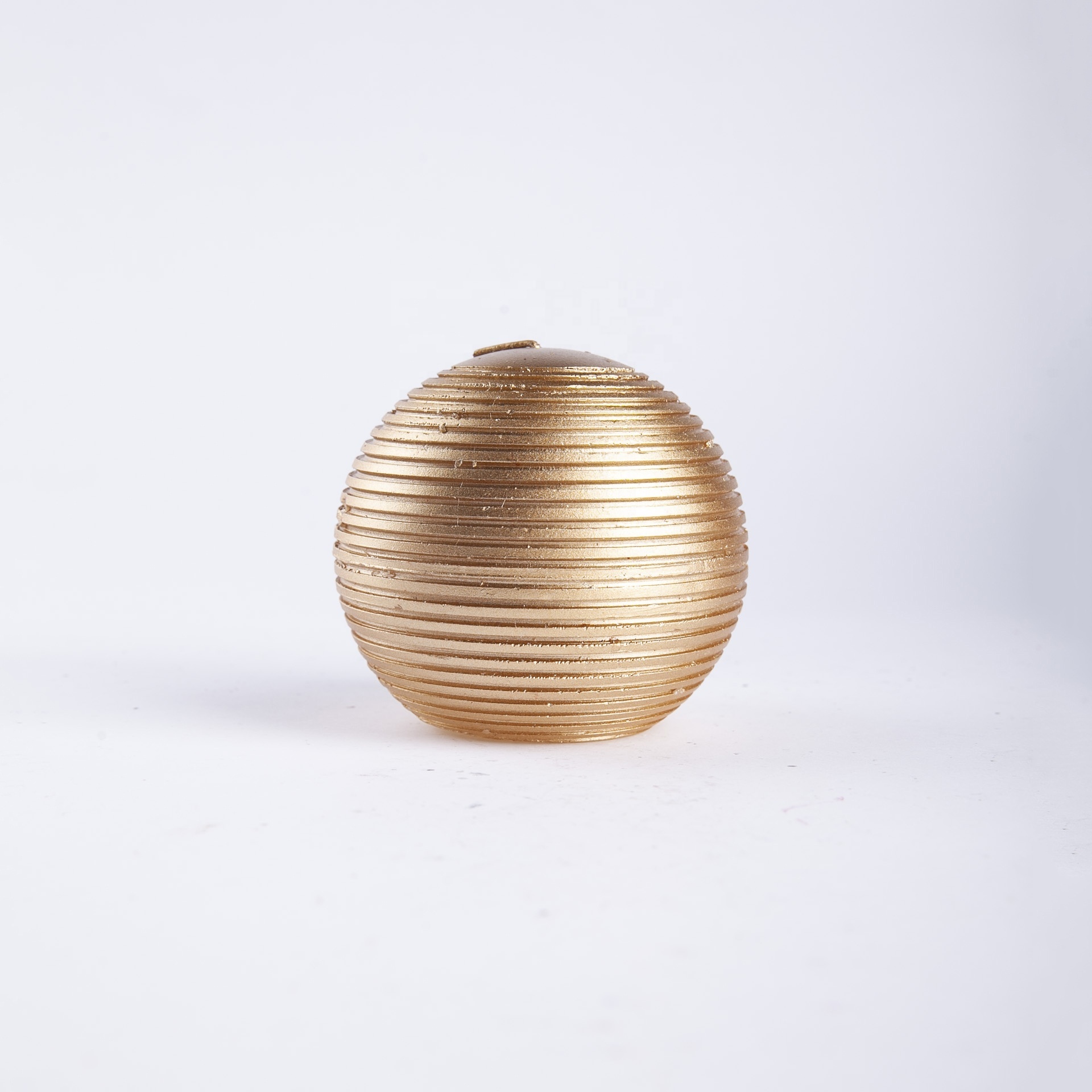 Unscented Red Gold Round Shaped Candle Ball Candles