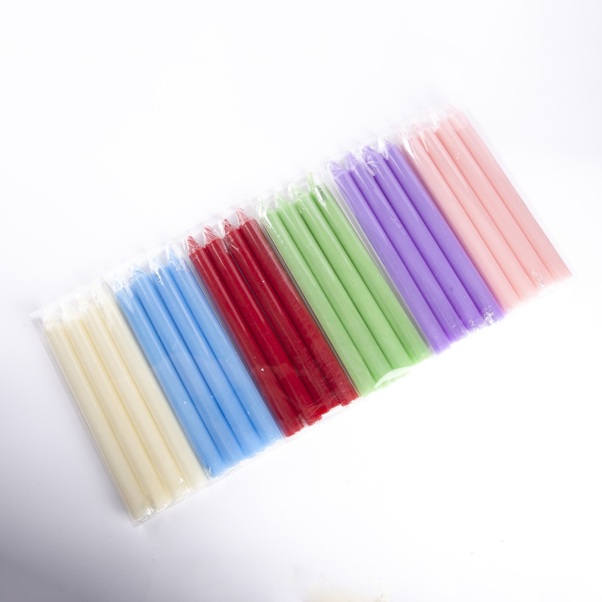 Hot Selling Color White Red Long Burning Unscented Stick Candle Long Taper Dinner Candle