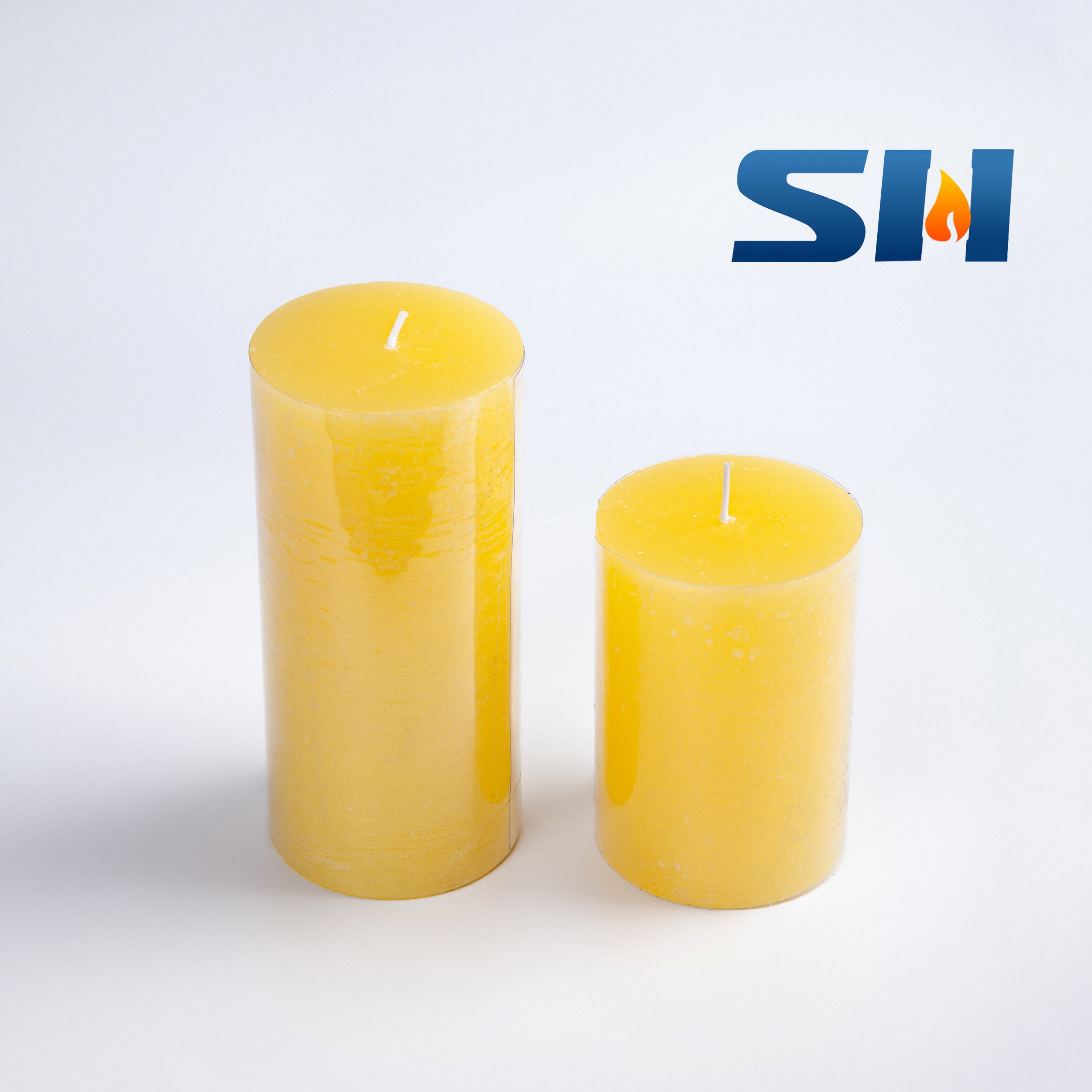 Romantic Christmas Halloween Pure Paraffin Wax Pillar Large Candle Wholesale Bulk Ivory White Pillar Wax Candles