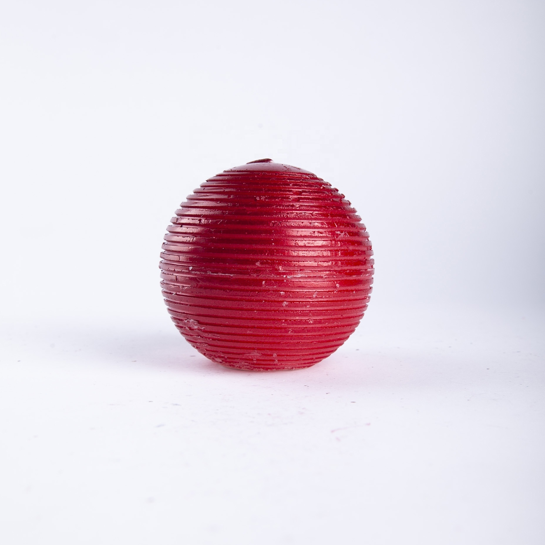 Unscented Red Gold Round Shaped Candle Ball Candles