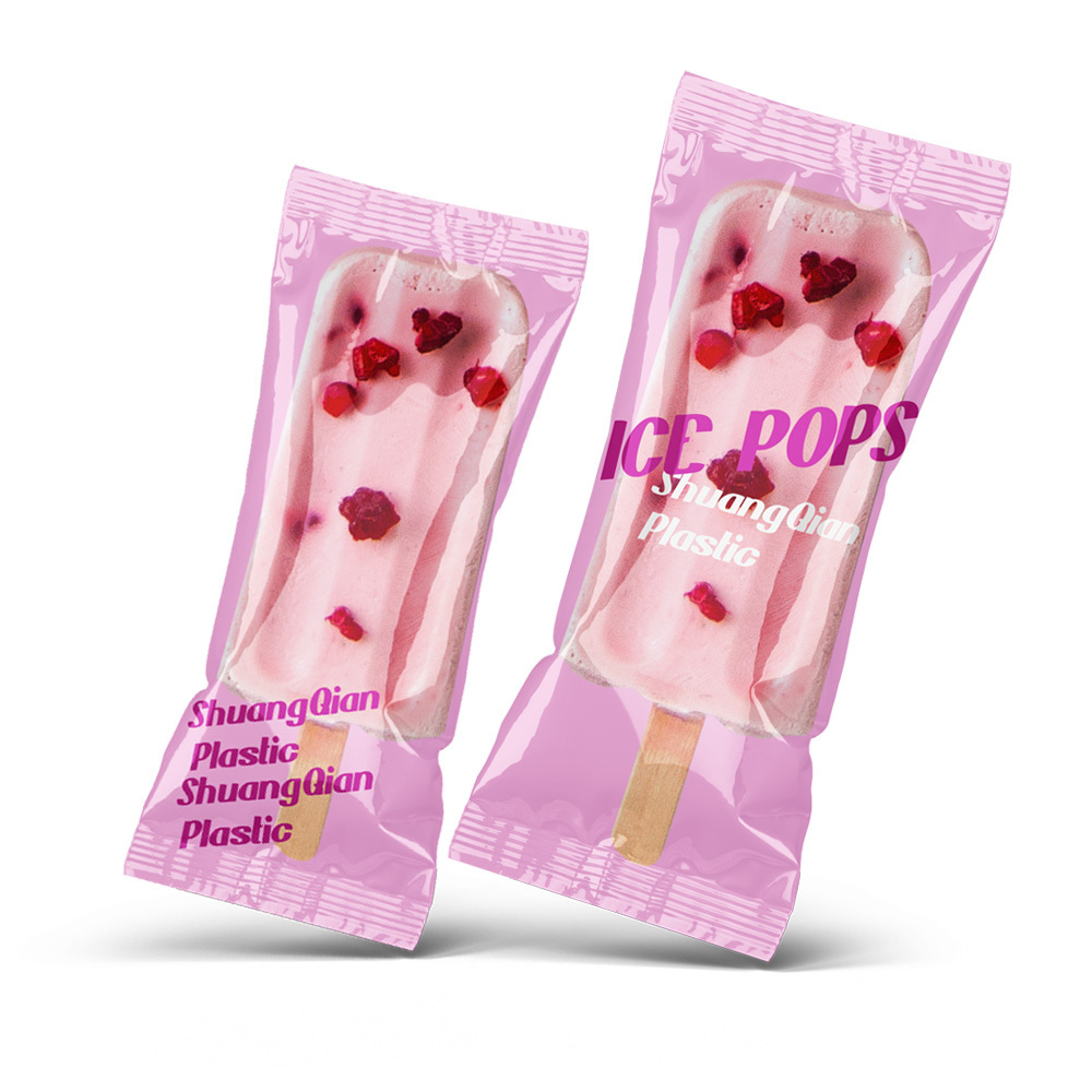 Customized Seal Biodegradable Tubes Plastic Popsicle Bags Ice Cream Pop Bag