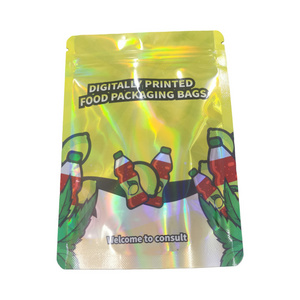 Custom Printed Logo Cheap Heat Sealed Tortilla Wraps Packaging Food Safe Bread Packaging Mylar Bag