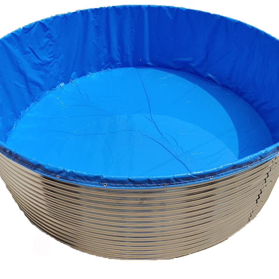 Round Galvanized Sheet Catfish Tank Outdoor Fishponds Rectangle Rish Ponds