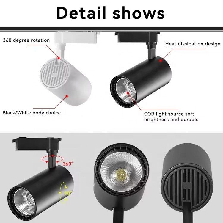 Art gallery led track light 36W driver adapter combined LED track light