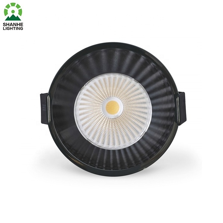 Commercial Black Spot LED Down Light 9W Wall Washer Anti Glare COB Downlight IP44 Recessed Spotlight fixture ceiling recessed