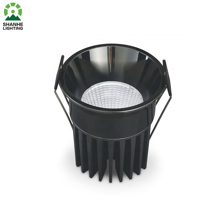 Commercial Black Spot LED Down Light 9W Wall Washer Anti Glare COB Downlight IP44 Recessed Spotlight fixture ceiling recessed