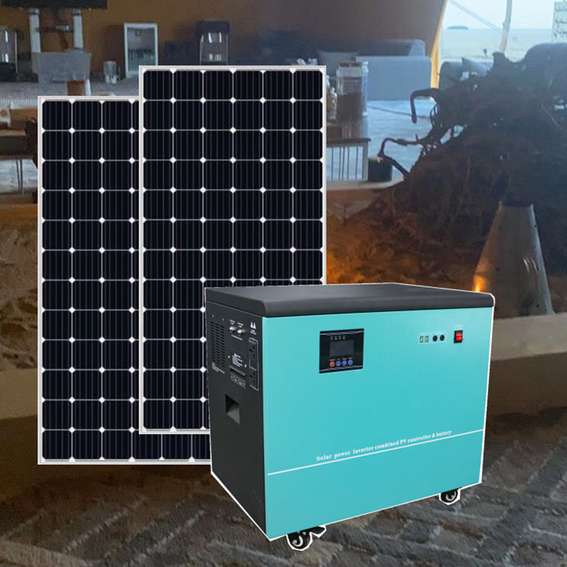 2kw Solar Power System Home Lights/ Fan And Tv Portable Solar Generator Running Solar Power System