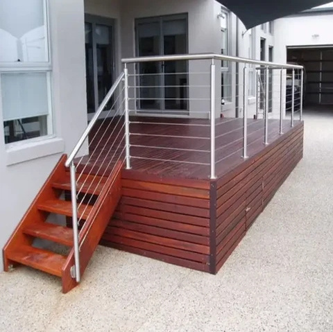 Balcony Cable Railing Indoor Outdoor Decking Fence Metal Balustrade for Staircase & Deck Stainless Steel 304/316  Cable Railing