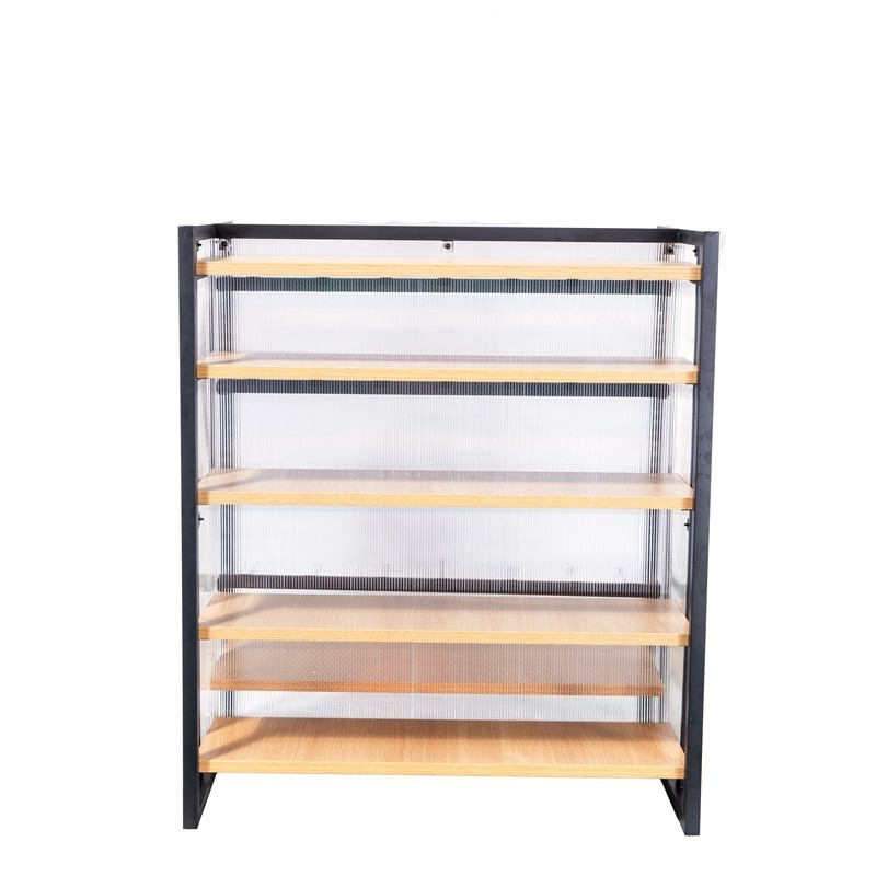 double side hanging 5 layers panel miniso supermarket store display rack metal racks for shops