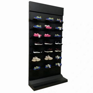 Metal multipurpose wall mounted modern brand sport shoes store rack shoe display rack