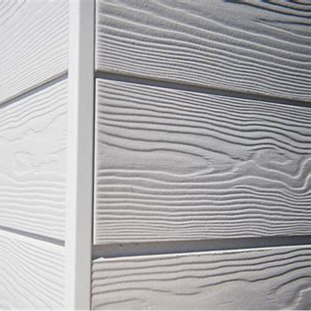 Non-asbestos Factory Price Wooden Grain Fiber Cement Siding Panel External Wall Siding Board 8mm