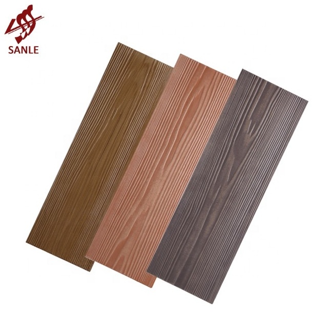 High Quality Wood Grain Texture Fiber Cement Board Cladding Exterior Wall Panels Siding 3000mm