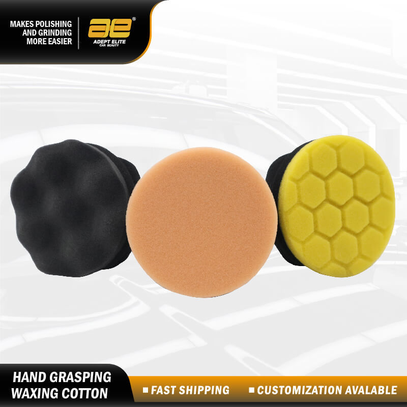 Car Wax Sponge Tire Shine Applicator Pad Hexagonal Wax Sponge Tire Dressing Applicator