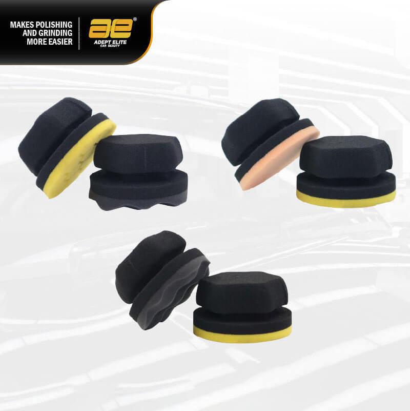 Car Wax Sponge Tire Shine Applicator Pad Hexagonal Wax Sponge Tire Dressing Applicator