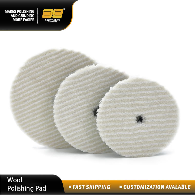 3 4 5 inch Wool Buffing Cutting Disc Sheepskin Japan Type Wool Polishing Pad Sumeite Car Detailing Wool Pad