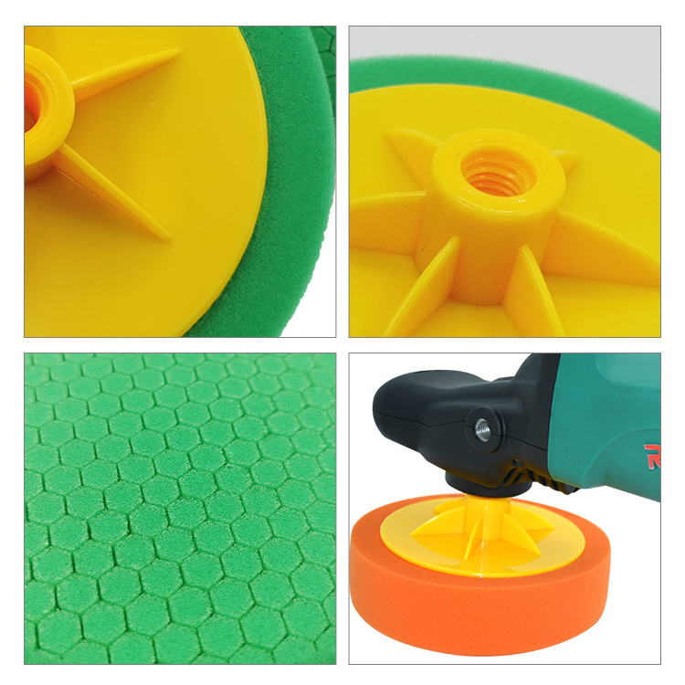 Small Honeycomb Structure Backing Plate M14 M16 5/8 Thread Car Buffing Pad for Remove Scratches Swirl Marks