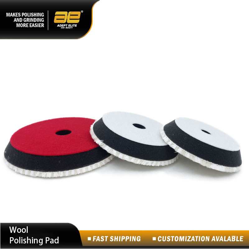 3 4 5 inch Wool Buffing Cutting Disc Sheepskin Japan Type Wool Polishing Pad Sumeite Car Detailing Wool Pad